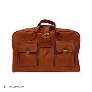Vintage leather overnight bag - unmarked but in great condition.